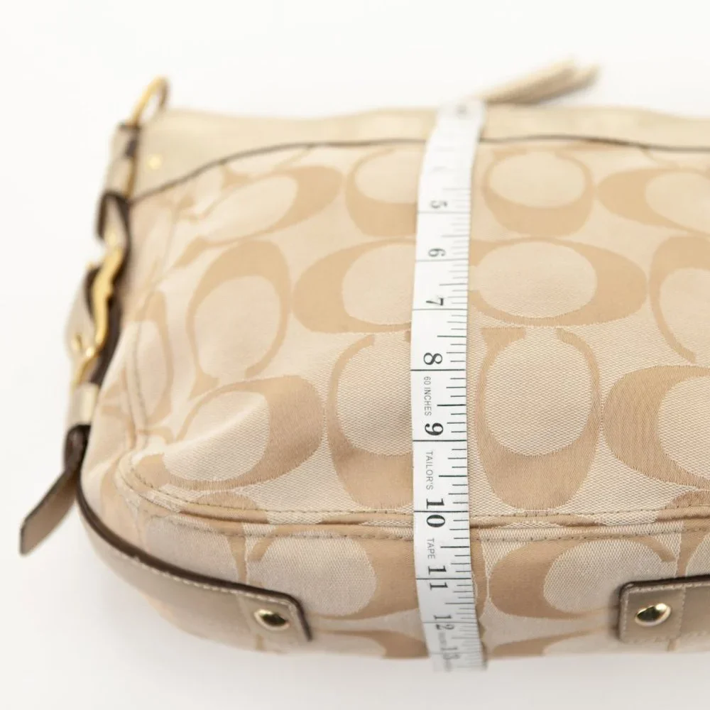 COACH Zoe Canvas Signature C Buckle Hobo Shoulder Handbag - H0868-12657 - Picture 15 of 16